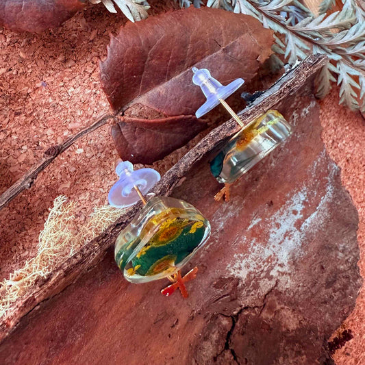 Vista del ganchito tipo tornillo de aros Huilo Huilo