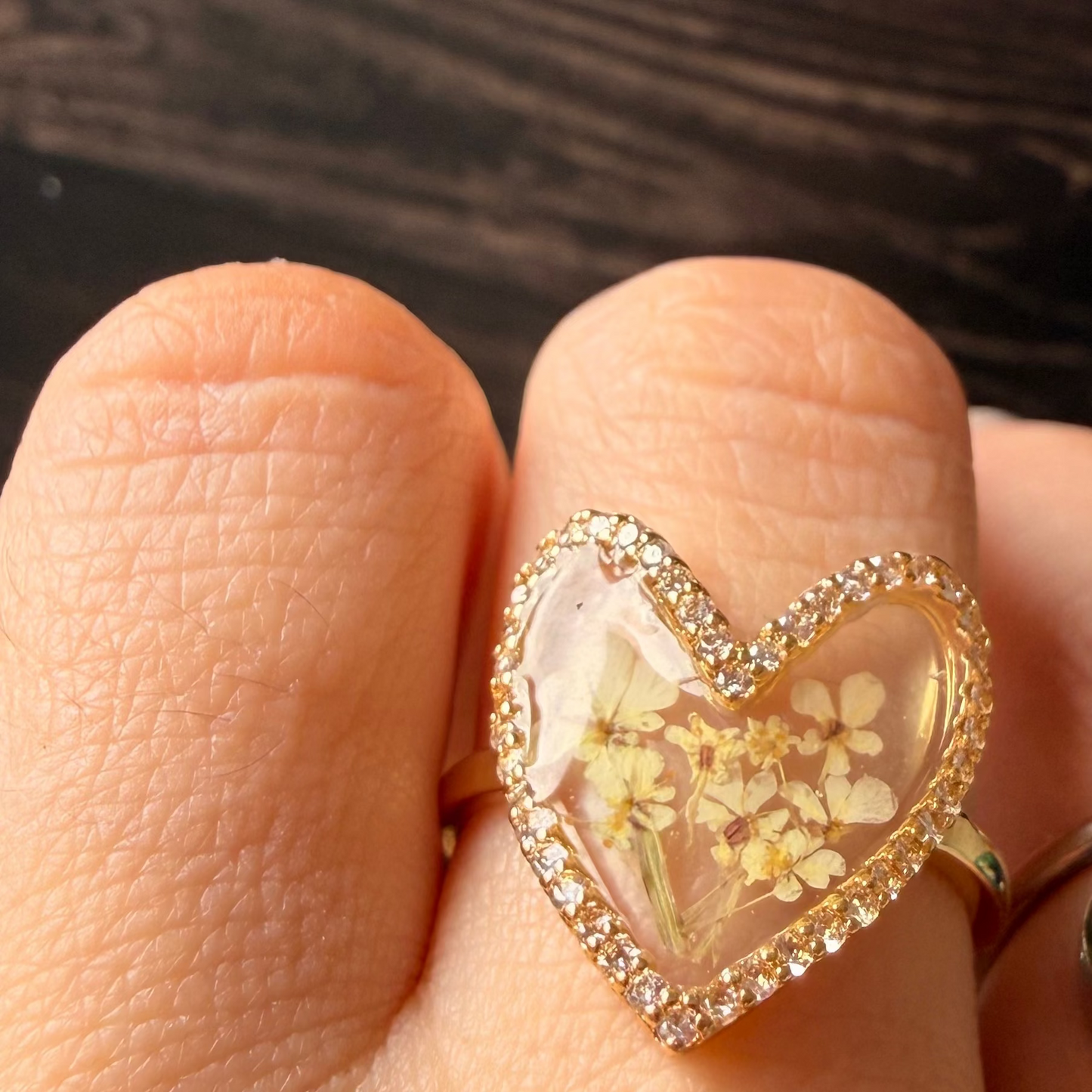 Anillo corazón de lumina
