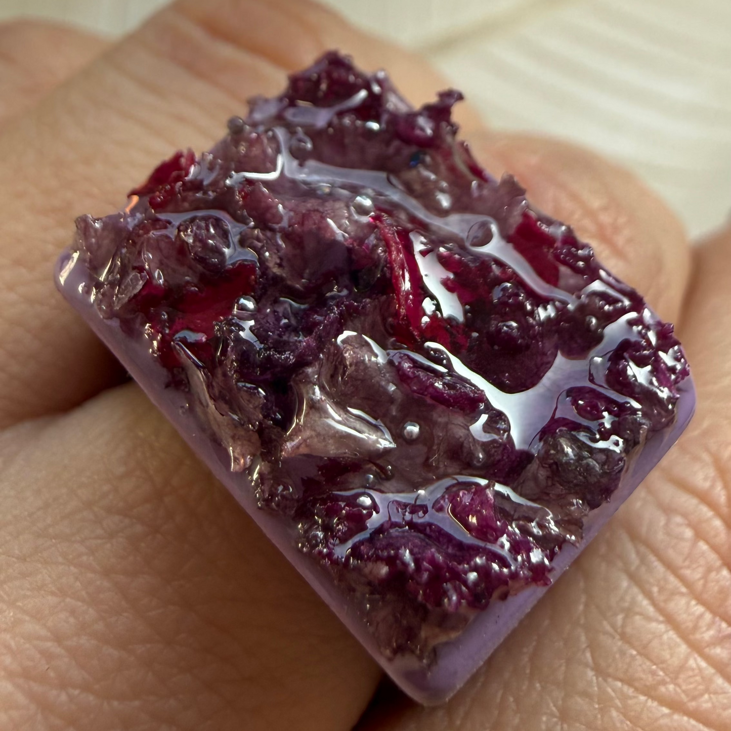Anillo pétalos de crespón