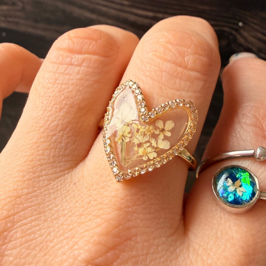 Anillo corazón de lumina