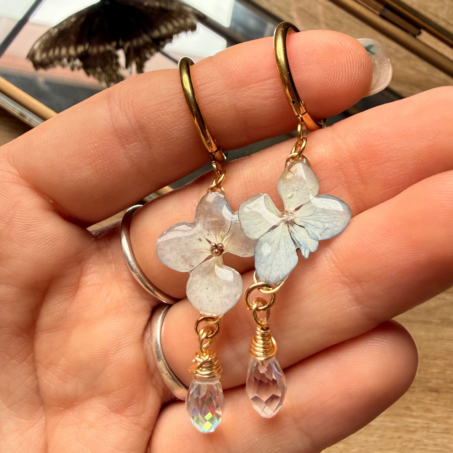 Aros hortensia de luna